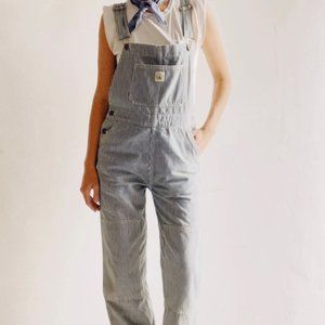 Hey Gang striped overalls